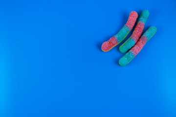 gummi worms in a pop art style