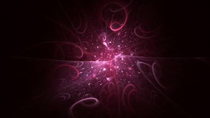 3D rendering abstract fractal light background