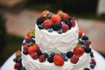 Wedding Cake with Berries
