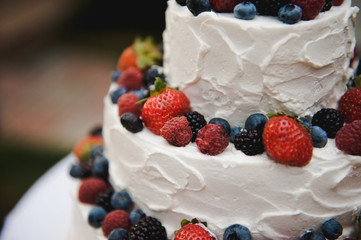 Wedding Cake with Berries
