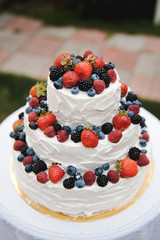 Wedding Cake with Berries