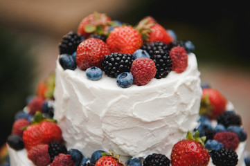 Wedding Cake with Berries