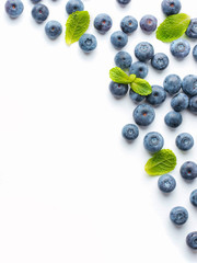 Blueberries isolated on white background
