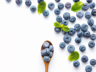 Blueberries isolated on white background