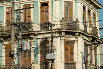 Fototapeta na wymiar Typical town house 19th century, Manaus, Brazil