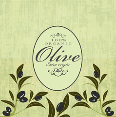 olive pattern label menu background