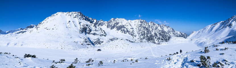 Fototapeta na wymiar Five ponds valley - winter panorama