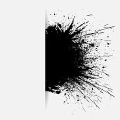 black splashes of grunge cut. Vector illustration