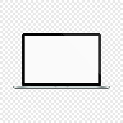 Laptop. Modern computer isolated on transparent background