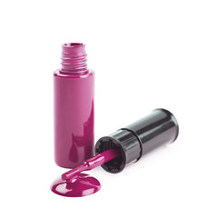 Bottle of nail polish isolated