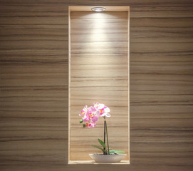 Interior design with a orchid flower