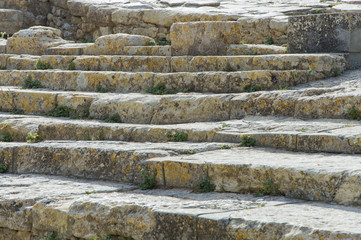 Stony stairs in the open-air museum