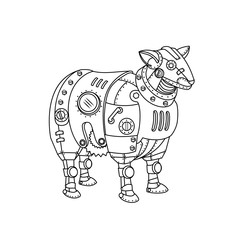 Freehand sketch for adult anti stress coloring book page with doodle and zentangle elements.