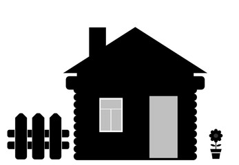 Cabane en bois et jardin