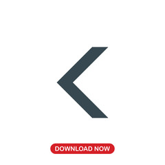 Left arrow icon vector