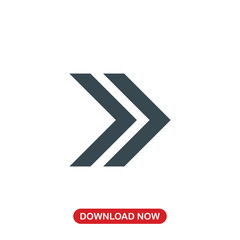 Double right arrow icon vector