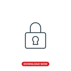 Lock icon vector