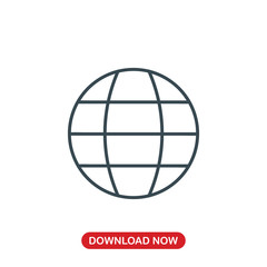Globe icon vector