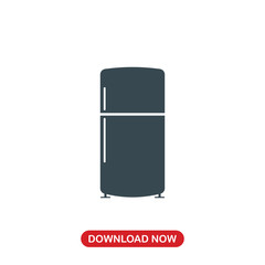 Fridge icon vector