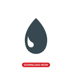 Water drop icon vector