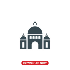 Church icon vector