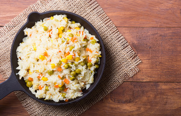 fried rice in pan