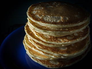 Delicious pancakes. Close up