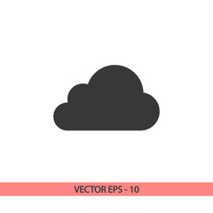 Fototapeta premium cloud icon, vector illustration. Flat design style