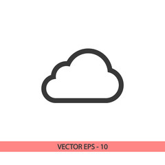  cloud icon, vector illustration. Flat design style