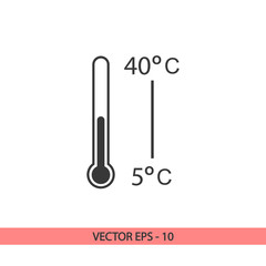 Thermometer  icon, vector illustration. Flat design style