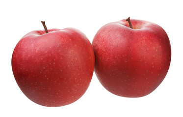 red apples isolated on white background