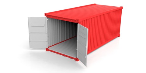 Container on white background. 3d illustration