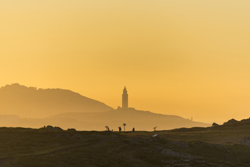 Fototapeta na wymiar Torre de Hércules (La Coruña, España).