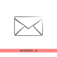 Envelope Mail icon, vector illustration. Flat design style