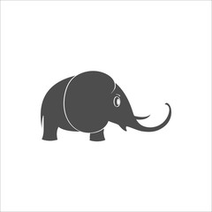 Elephant icon isolated on white