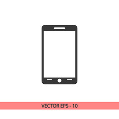 mobile smartphone icon, vector illustration. Flat design style