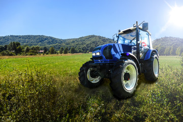 Modern farm tractor