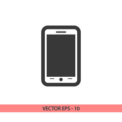 mobile smartphone icon, vector illustration. Flat design style