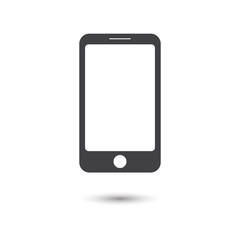 smartphone icon vector illustration with shadow