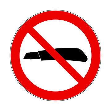 Cutter Messer verboten