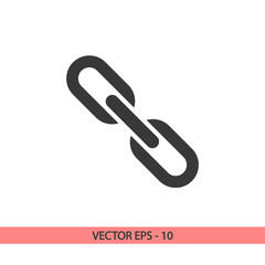 chain link  icon, vector illustration. Flat design style