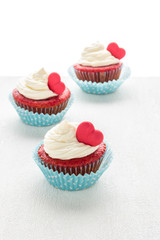 Heart cupcakes for Valentine's Day