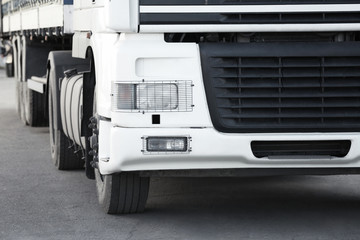 Front view of cargo truck