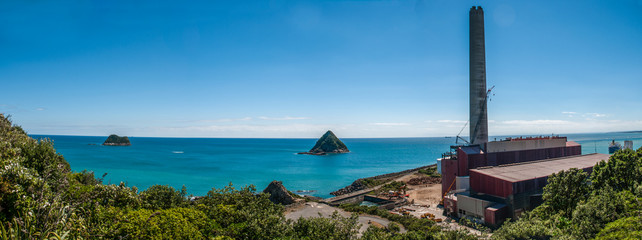 Sea view from New Plymouth, New Zealand.