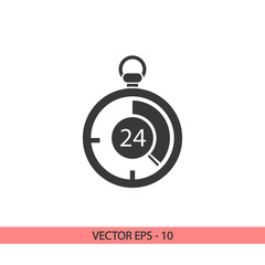 stopwatch  icon, vector illustration. Flat design style