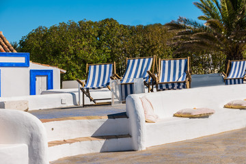 Terrace overlooking the beautiful beach and cliff