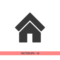 house icon, vector illustration. Flat design style