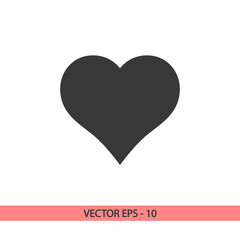 Heart Icon, vector illustration. Flat design style