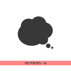 comic speech bubbles icon, vector illustration. Flat design style