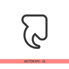 up arrow icon, vector illustration. Flat design style